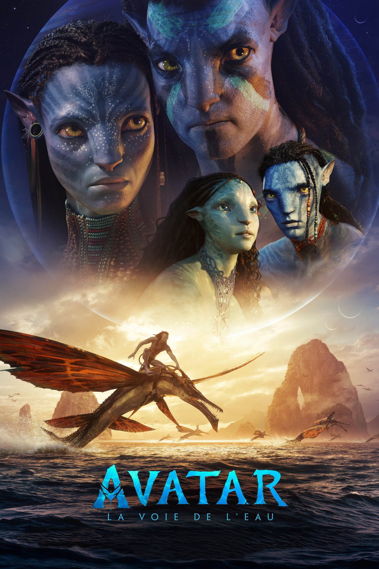 Poster du film Avatar : La Voie de l'eau (2022) de James Cameron